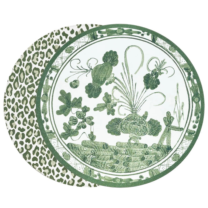 Vida Faenza & Cheetah Round 15.5” Placemat Set of 4