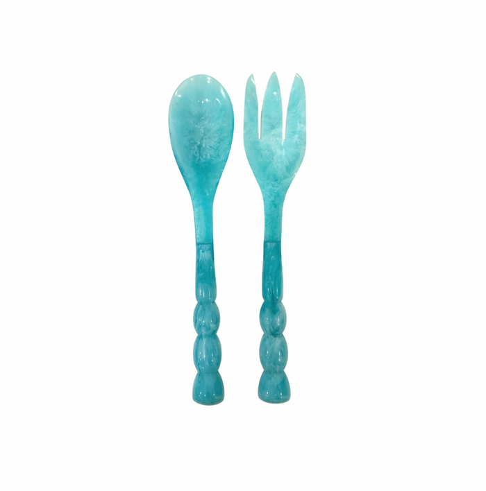 Blue Bermuda Salad Servers