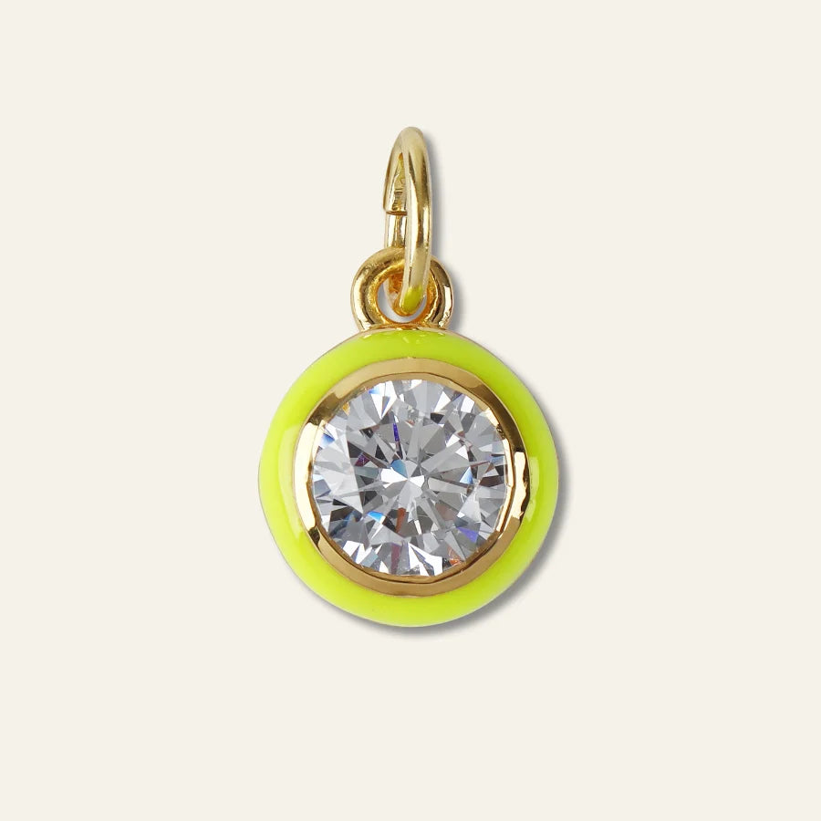HART Cobalt Cord with Chartreuse Enamel Bezel Charm