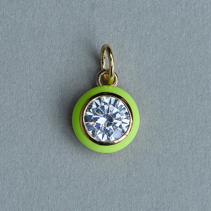 HART Cobalt Cord with Chartreuse Enamel Bezel Charm