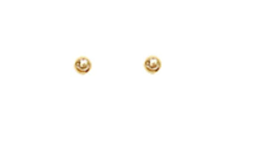 3mm Gold Ball Studs