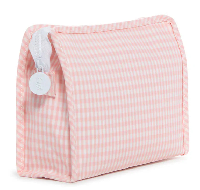 Roadie Medium Zip Pouch- Gingham Taffy