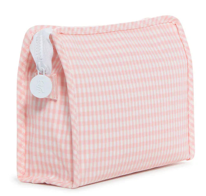 Roadie Medium Zip Pouch- Gingham Taffy
