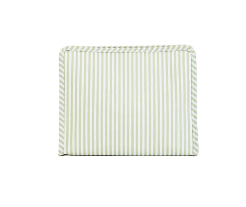 Roadie Large Zip Pouch- Pimlico Stripe Sage