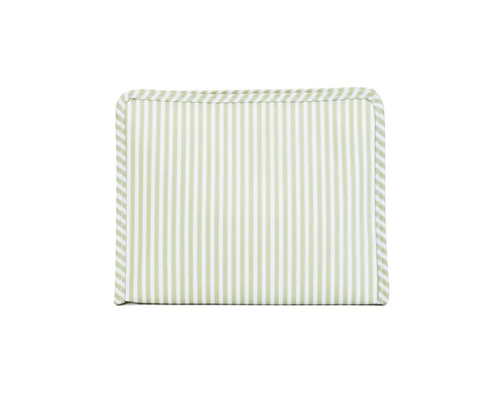 Roadie Large Zip Pouch- Pimlico Stripe Sage
