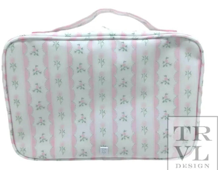BUNDLE UP2 Hanging Toiletry Bag- Ribbon Floral Pink