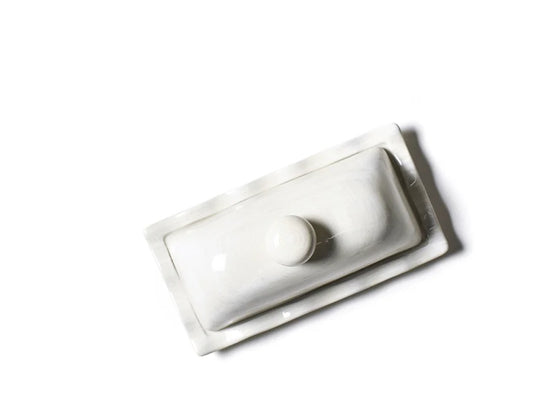 Signature Ruffle Domed Butter Dish White