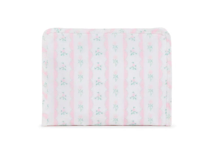 Roadie Medium Zip Pouch-Ribbon Floral Pink