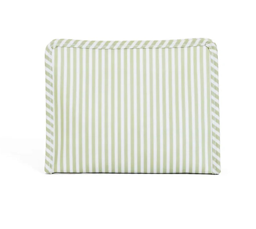 Roadie Medium Zip Pouch- Pimlico Stripe Sage