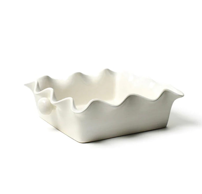 Signature Square Ruffle 9.5 casserole White