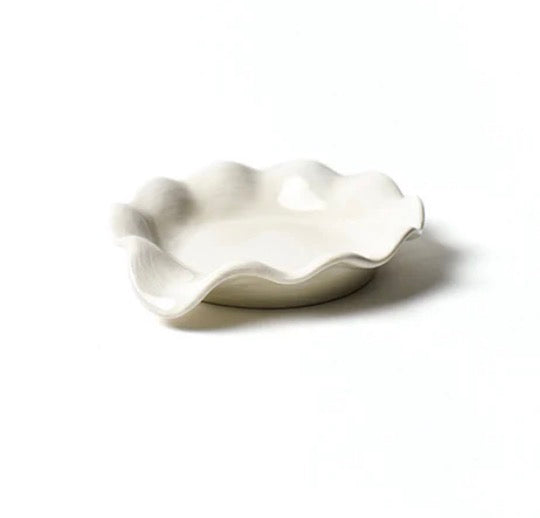 Signature Ruffle Spoon Rest White