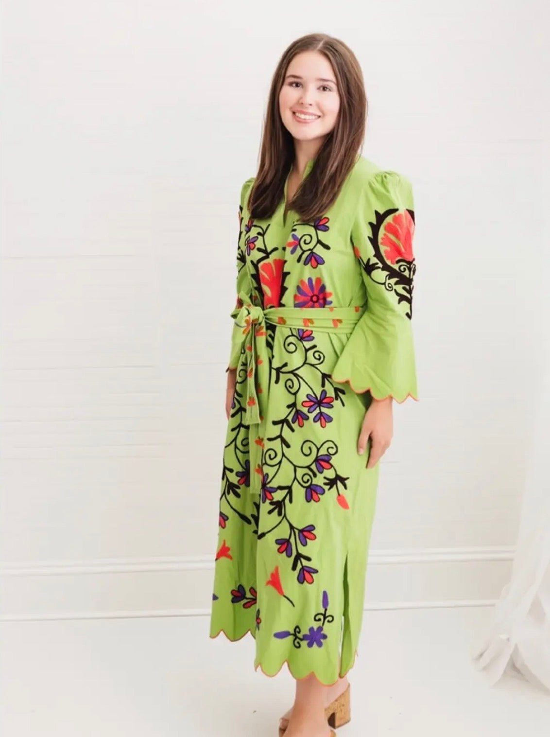Fern Embroidered Maxi Dress