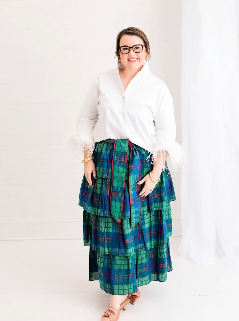 Estate Tartan Maxi Skirt
