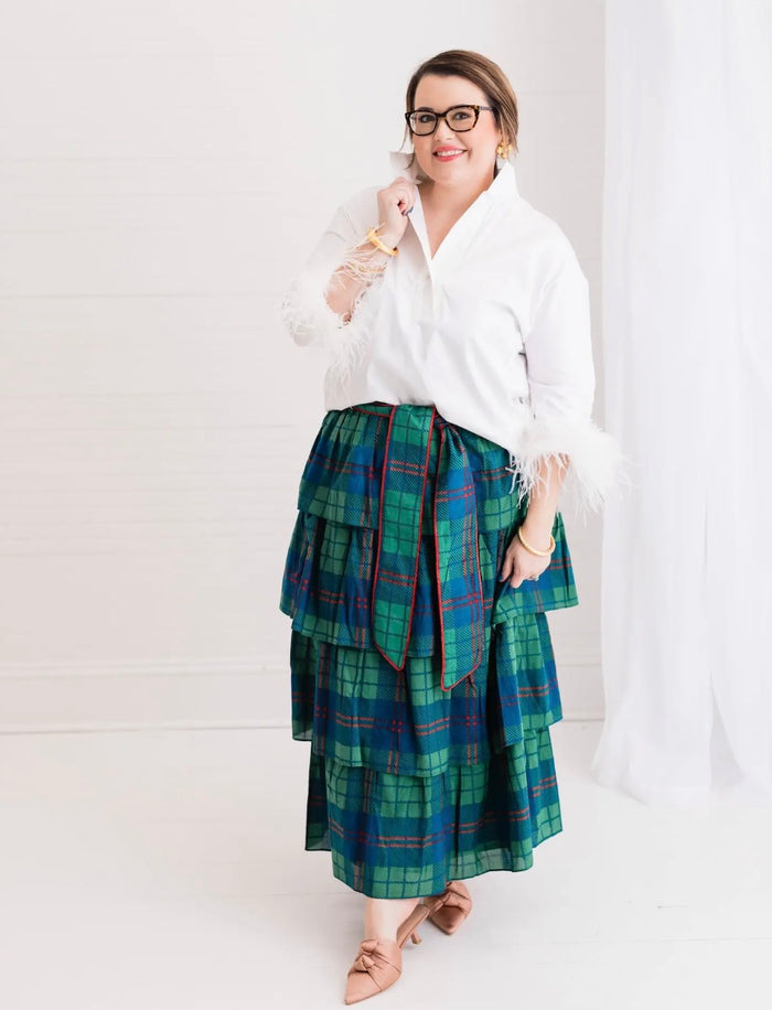 Estate Tartan Maxi Skirt