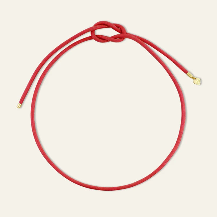 HART Coral Red Cord with Love and Fear Coin Charm