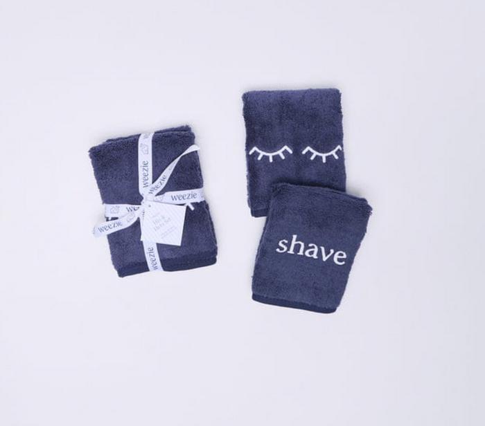 Weezie His and Hers Makeup Towels Set