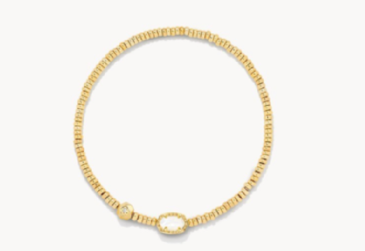 Emilie Stretch Bracelet - Ivory Mother of Pearl