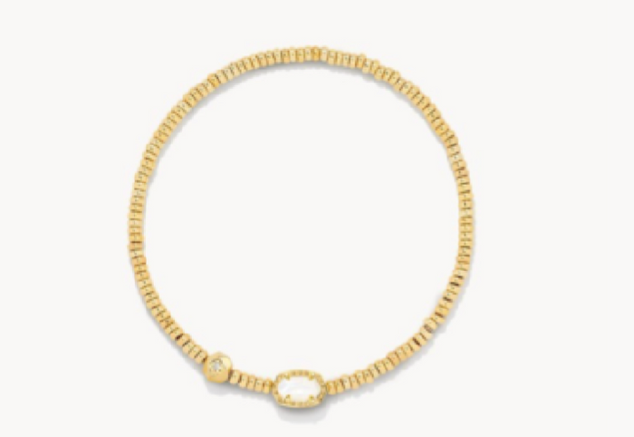 Emilie Stretch Bracelet - Ivory Mother of Pearl