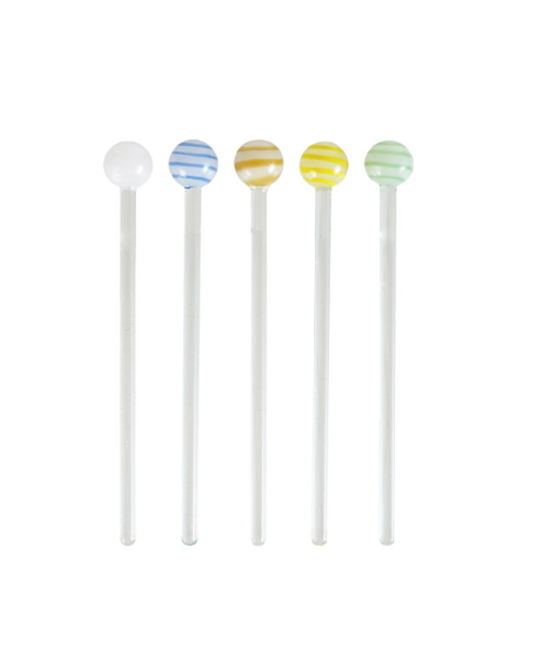 Hand-Blown Glass Cocktail Stirrers