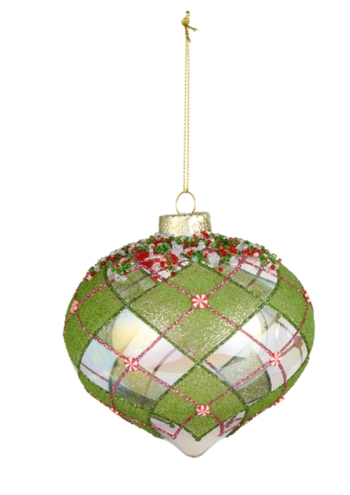 Green Diamond Patterned Ornament