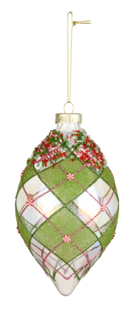 Green Diamond Patterned Ornament
