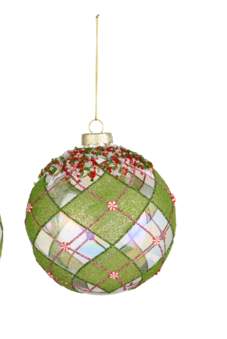 Green Diamond Patterned Ornament
