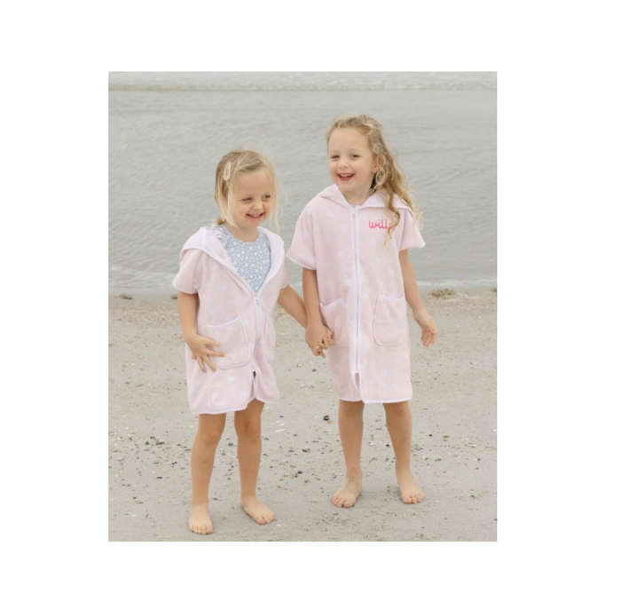 Weezie Tossed Pink Hearts Kids Cover Up