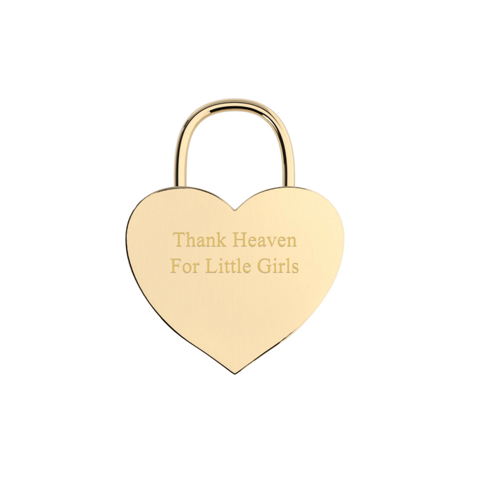 Heart Padlock- engraved