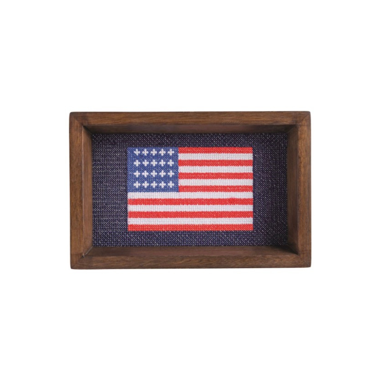 Flag Needlepoint Tray