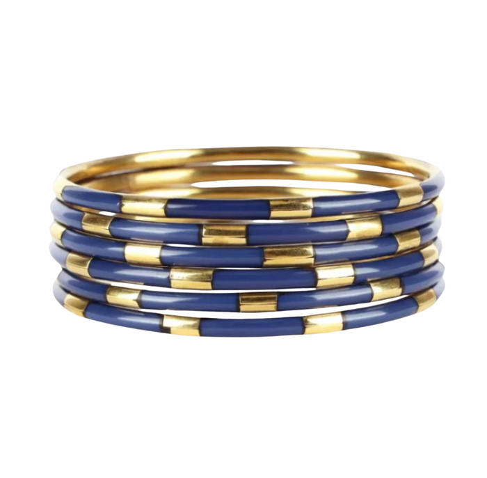 Navy Veda Bangles- Set of 6