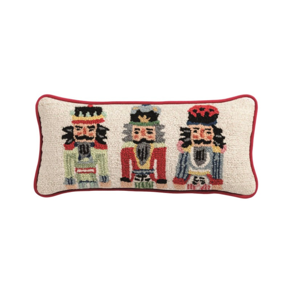 Nutcracker Hooked Wool Pillow