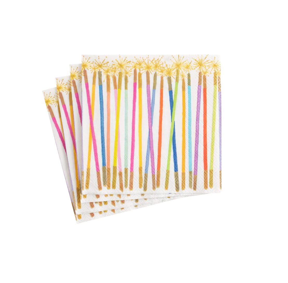 Party Candles Paper Cocktail Napkins - 20 Per Package