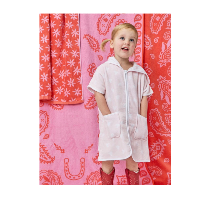 Weezie Tossed Pink Hearts Kids Cover Up
