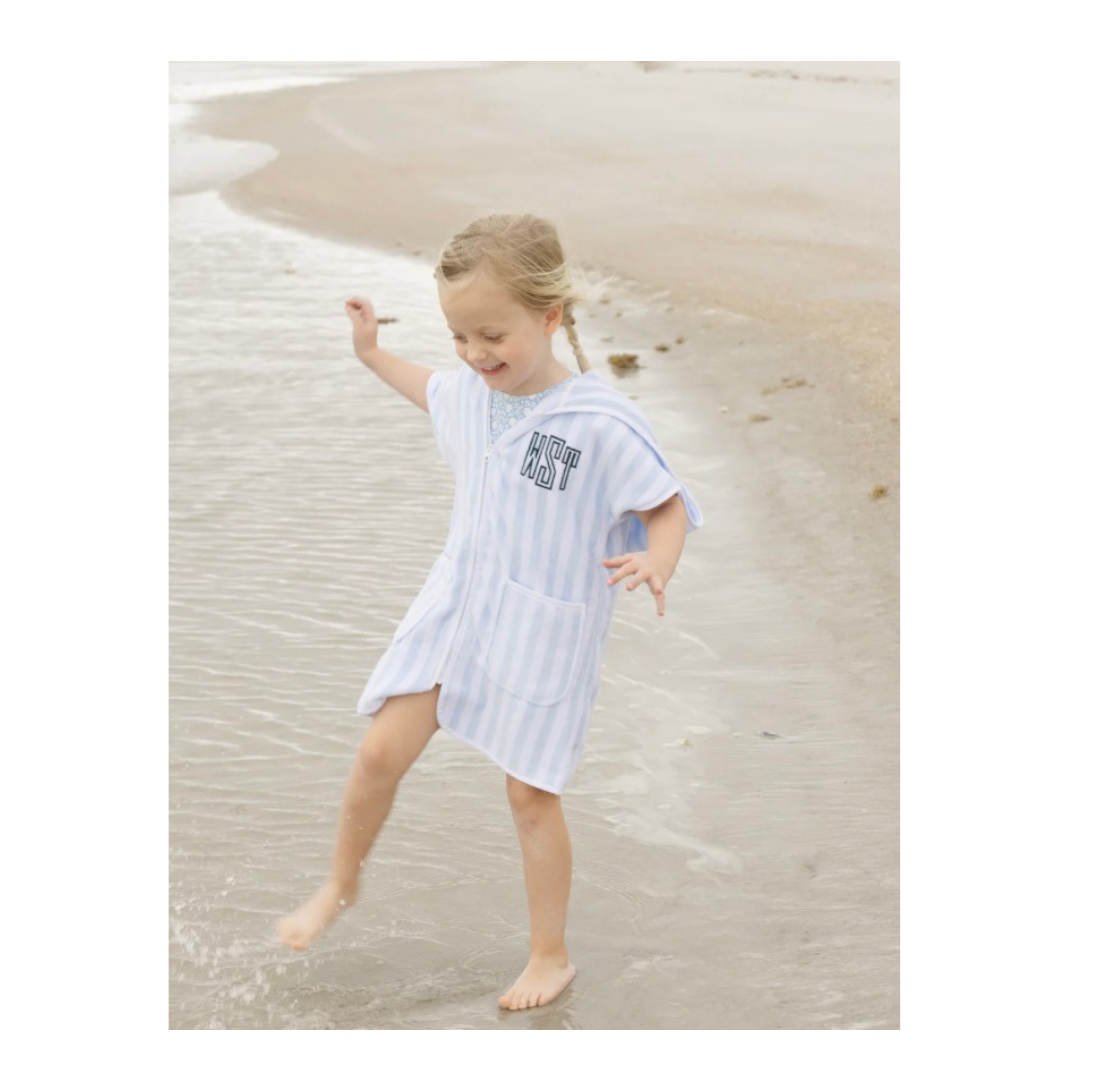 Weezie Light Blue Stripe Kids Cover Up