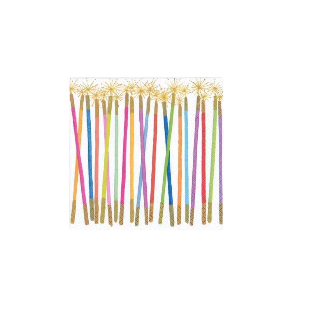 Party Candles Paper Cocktail Napkins - 20 Per Package