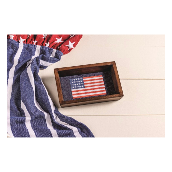 Flag Needlepoint Tray