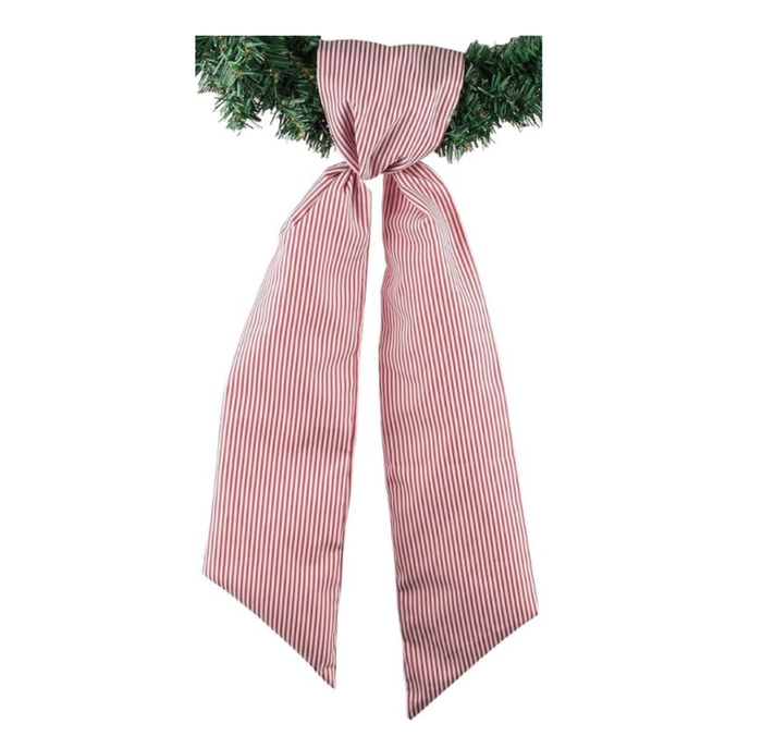 Wreath Sash- Red/White Stripe