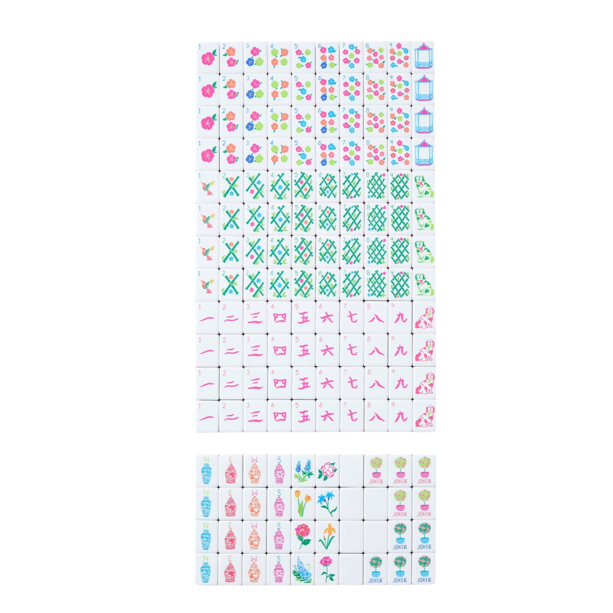 Sunset Mahjong Tiles
