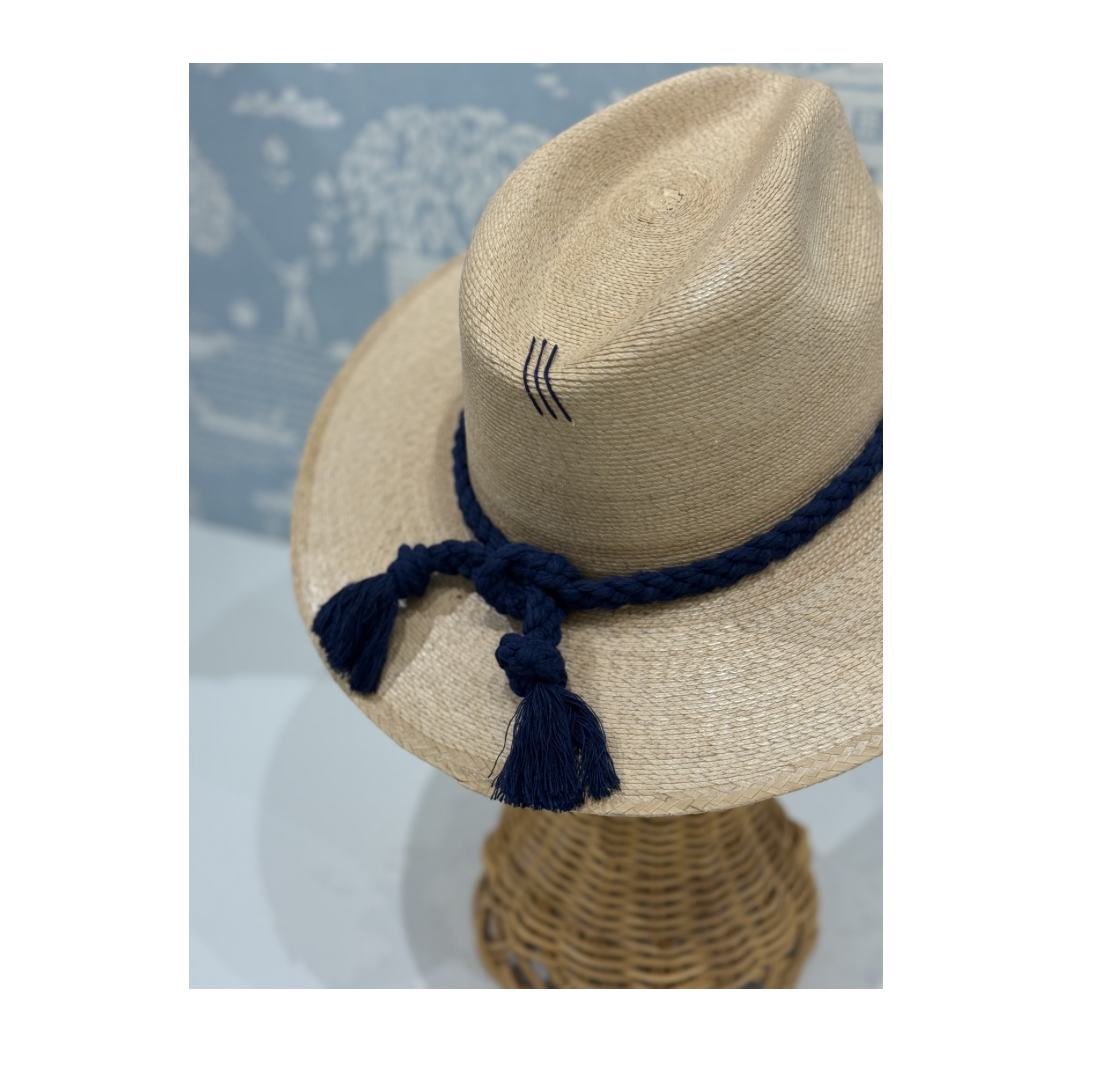 Natural Palm with American Flag Hat