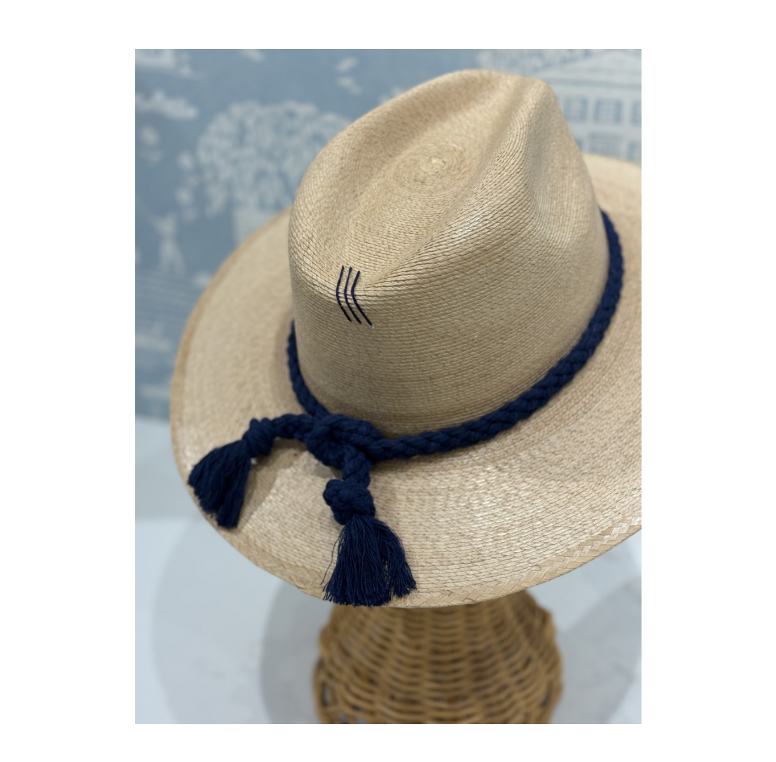 Natural Palm with American Flag Hat