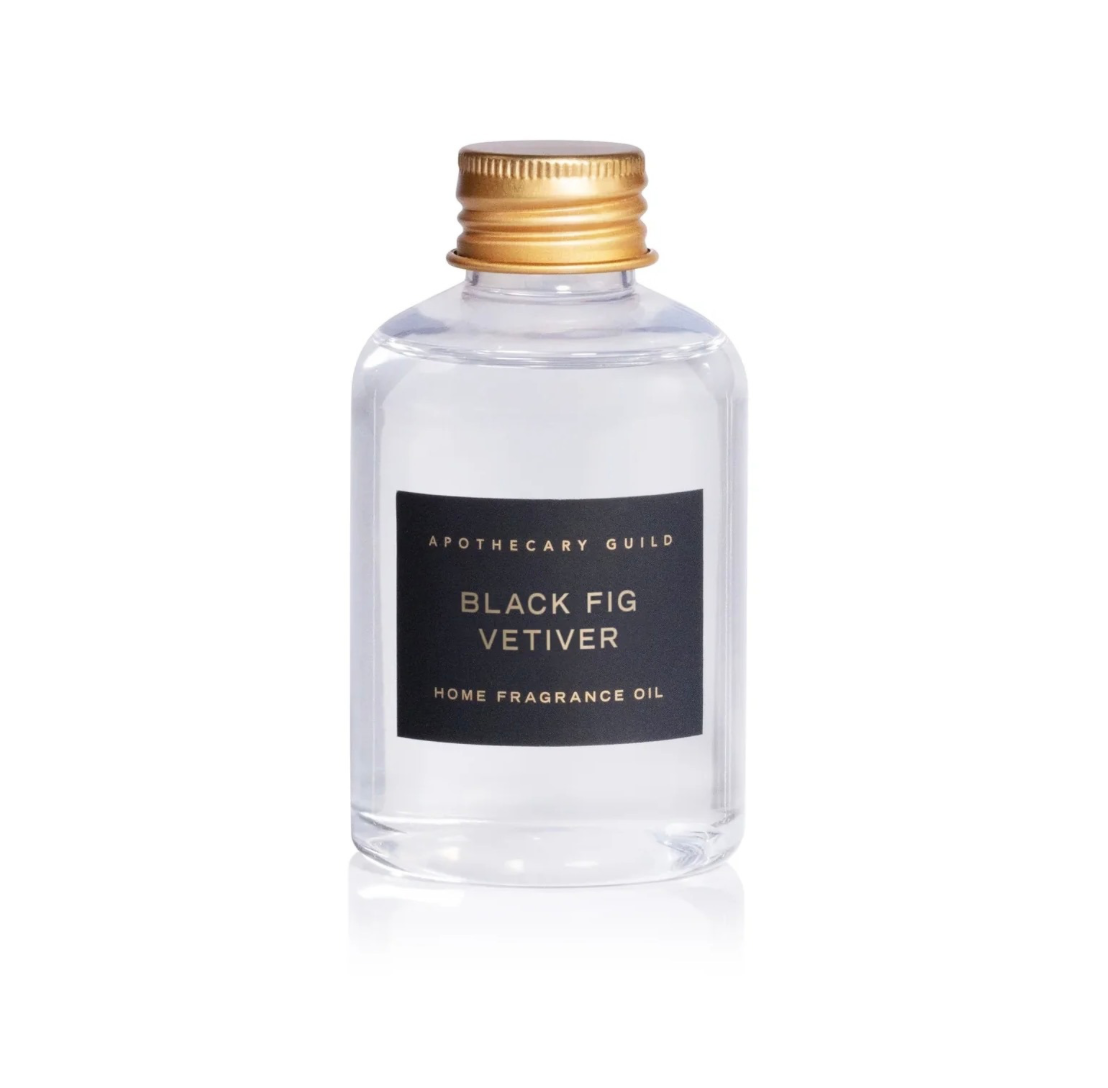 Apothecary Guild Opal Glass Reed Diffuser Refill | Black Fig Vetiver