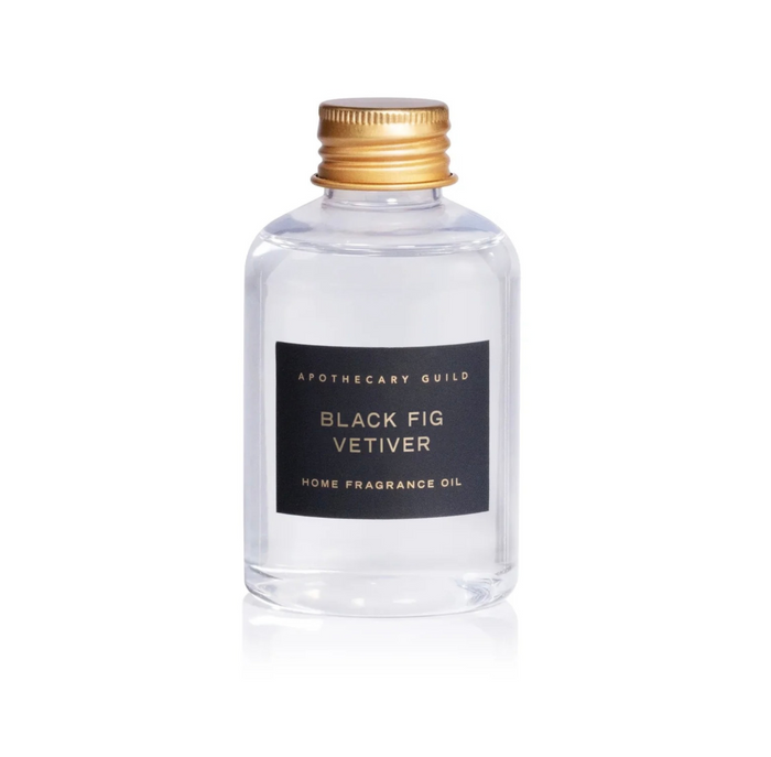 Apothecary Guild Opal Glass Reed Diffuser Refill | Black Fig Vetiver