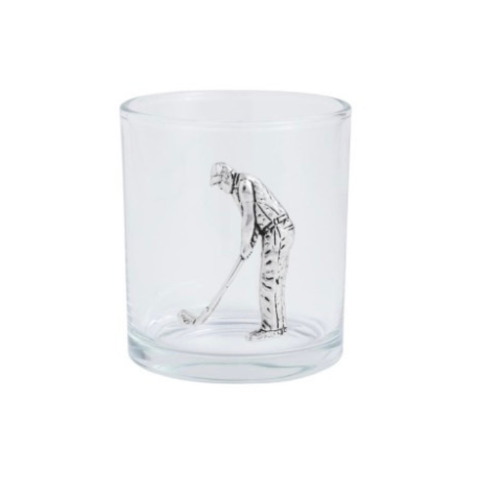 Golfer Double Old Fashioned Glass