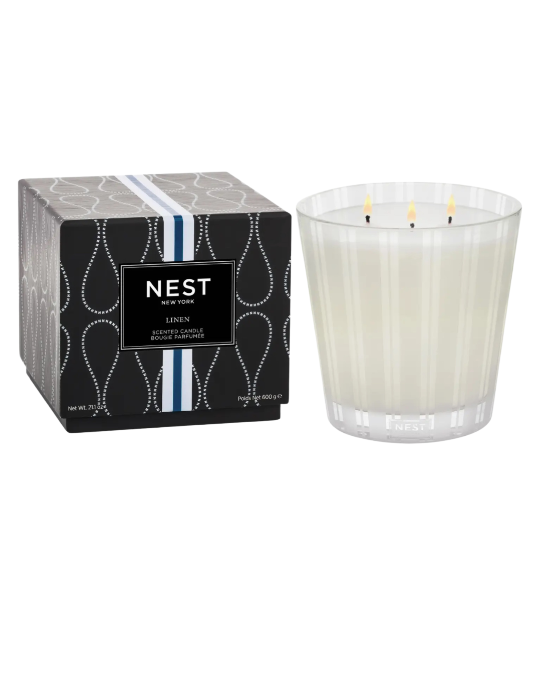 Linen 3 Wick Candle