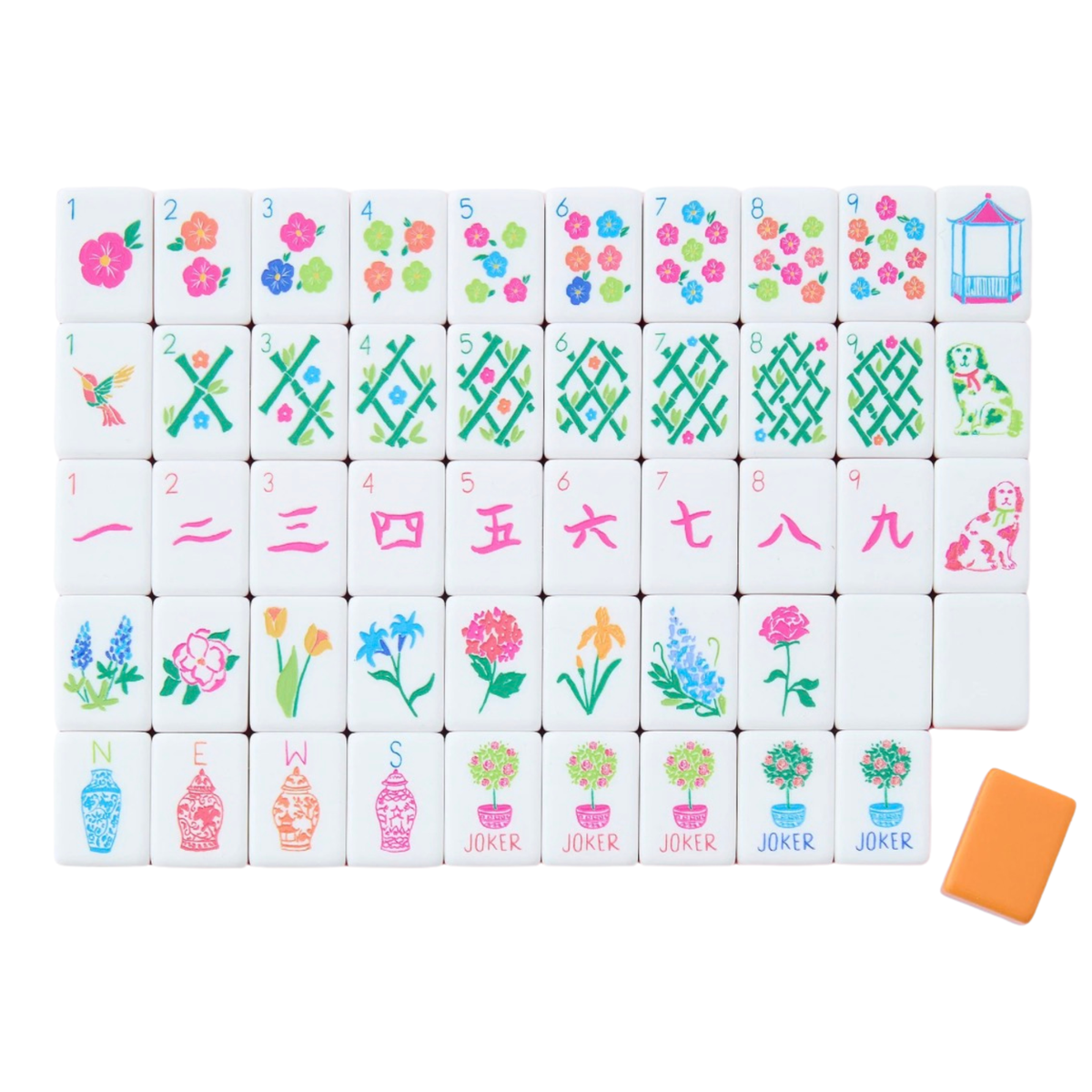 Sunset Mahjong Tiles