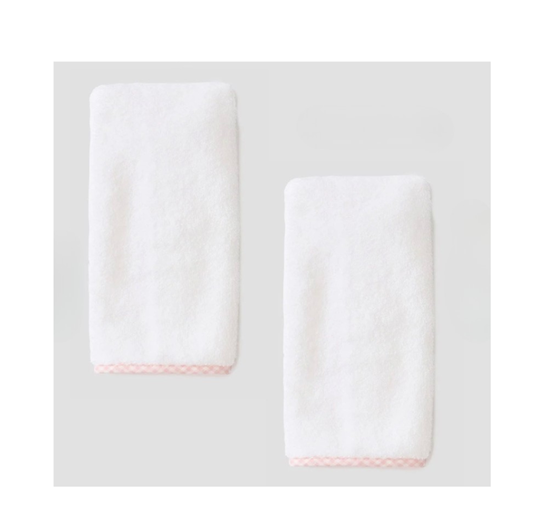 Weezie Burp Cloth - Light Pink Gingham