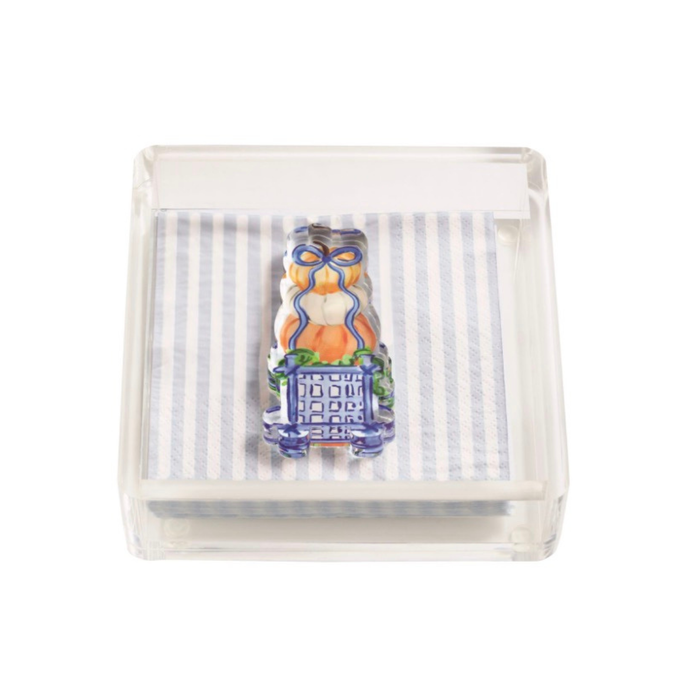 Stripe Topiary Napkin Caddy Set