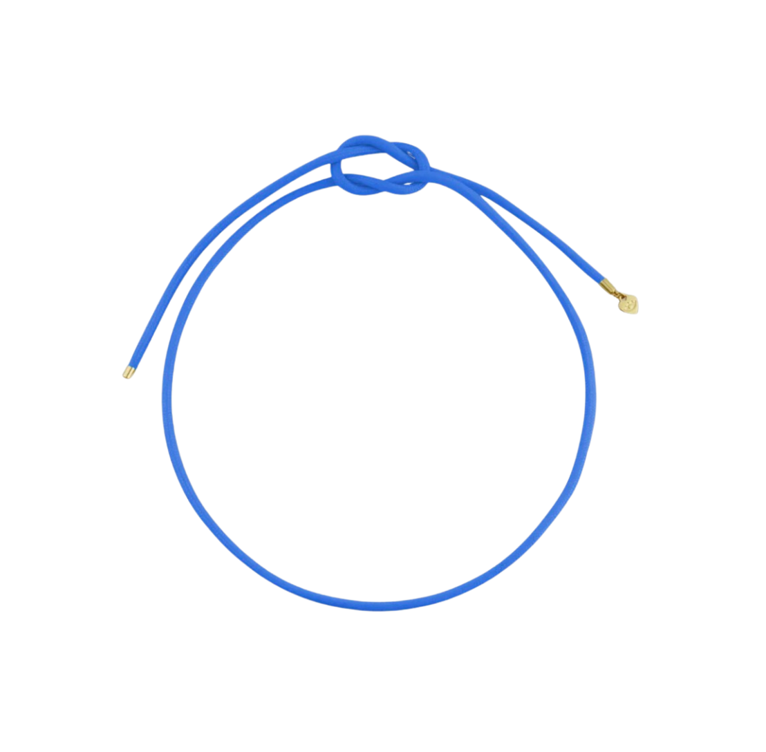 HART Colbalt Blue Cord Necklace w/ Bezel Charm