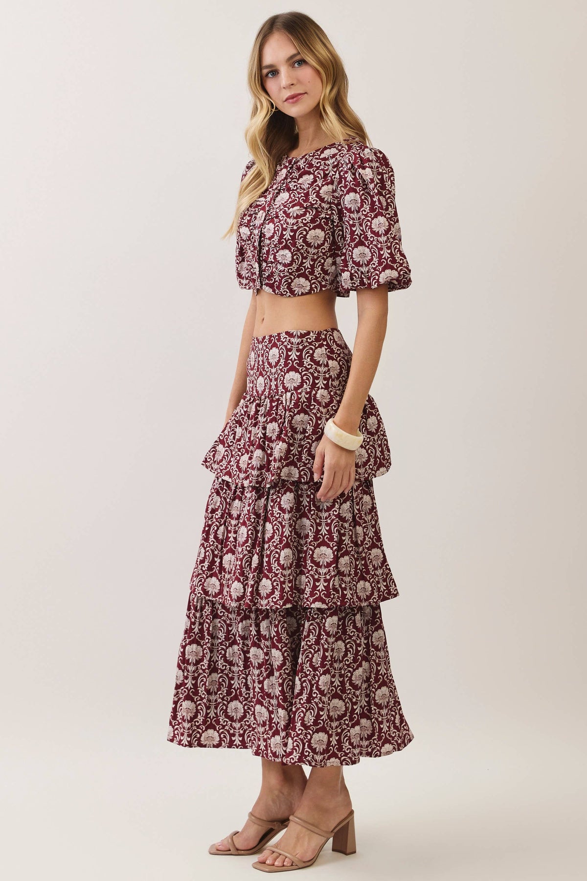 Merlot Ruffle Skirt