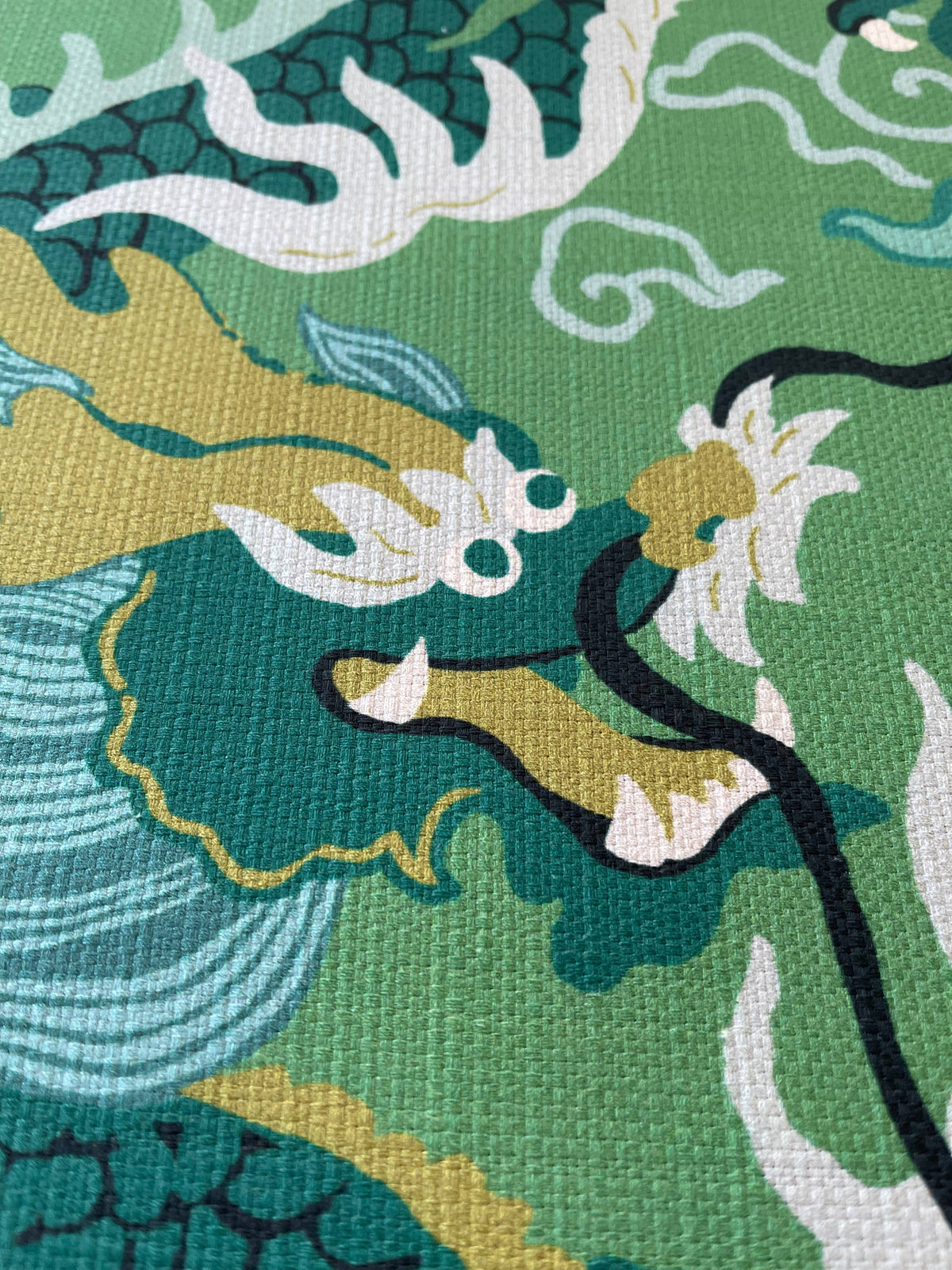 Jade Chinoiserie 20”x20” Down Pillow